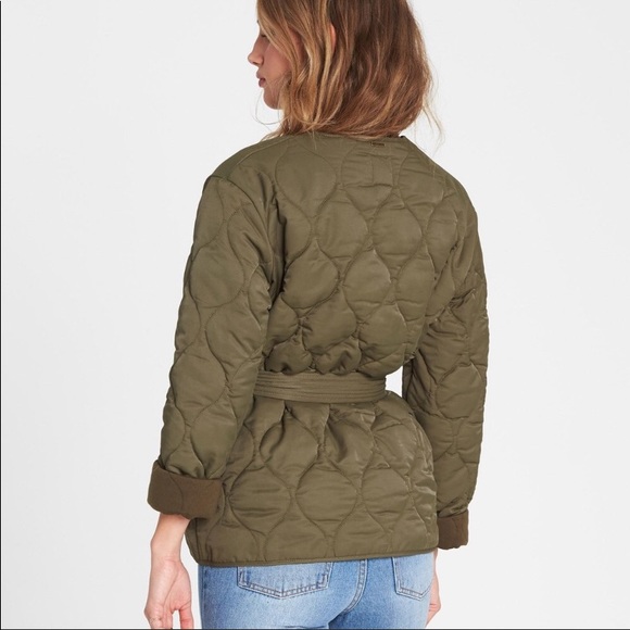 Billabong Quilted Green Jacket - Picture 4 of 11